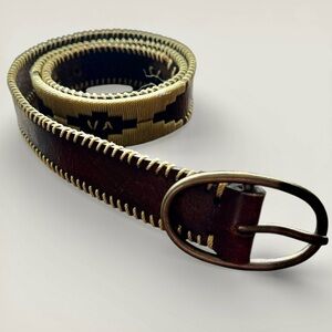 RVCA Brown and Tan Woven Belt